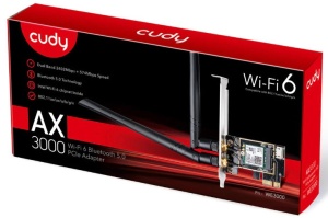 Cudy WE3000 AX3000 Wi-Fi 6 + Bluetooth5.2 PCI Express Adapter 2.4+5Ghz, 2x5dBi detachable antenna - Img 3