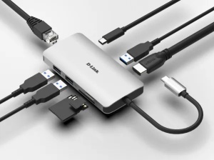 Docking D-Link DUB-M810 8in1 USB-C - HDMI/USB3.0x2/CR/PD/GLAN - Img 4