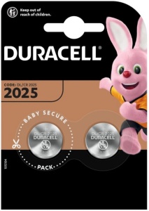 Duracell LM CR2025 LITHIUM 3V baterije dugme, PAK2 (cena po kom.)