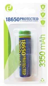 EG-BA-18650/3350 ENERGENIE Lithium-ion 18650 battery, protected, 3350 mAh Pakovanje 1kom