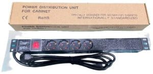 Exelink Razvodni PDU panel za rack 19 in, sa 4 uticnih mesta, kabl 2m (aluminijum) - Img 2
