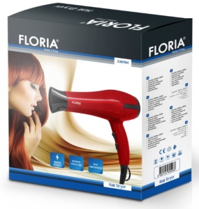 Floria Fen za kosu, 1800 W , crveni - ZLN8984