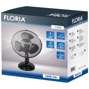 Floria Ventilator stoni, prečnik 23 cm, 25 W, crni - ZLN1211 - Img 2