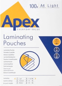 Folija za plastifikaciju A4 80mic Apex light gloss (papir za laminaciju) 100listova