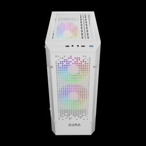 GAMDIAS Belo kuciste sa 3 ARGB kulera Aura GC7 - Img 3