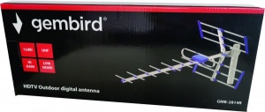 GMB-2814R ** Gembird Antena digital HDTV Loga UHF, F-Konektor, 84cm, dobit 12dB aluminium(kutija)704 - Img 3