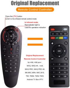 GMB-G30S AIR MOUSE Wireless Keyboard - Voice Universal Remote Control Gyro for Android tv box PC - Img 3