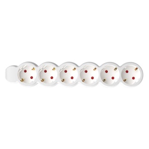 home Produžni kabel, 6 utičnica, 1.0mm², 1,5 met, beli - NV 6/WH