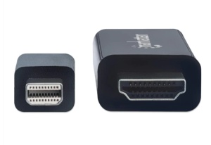 Kabl Manhattan 153232 mini Displayport - HDMI M/M 1.8m Black - Img 2