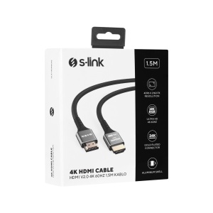 Kabl S-link SLX-HD4K015 HDMI na HDMI M/M v2.0 4K/60Hz Metal 1.5m - Img 2