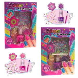 Kozmetički set za nokte Glitter 50 delova/ pakovanje