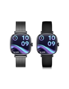 KSIX BXSW30N IRIA AMOLED 1.7" 4D PAMETNI SAT, METALNA +SIL.NARUKVICA, Crni