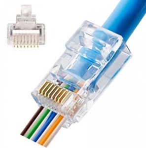LC-PTF-01/100 CAT6 LAN UTP kategorije 6 EZ PROLAZNI KONEKTOR PNP88FZv2-R RJ45 (100 komada pakovanje) - Img 1