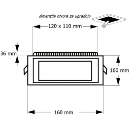 LED PANEL U/Z KNS2-12W 6500K - Img 3