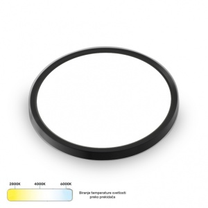 LED PLAFONJERA LV 24W 2800K/4000K/6000K CRNA - Img 2