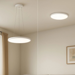 LED plafonjera Nymphea Flat DUO 48W CCT IP54 krug bela