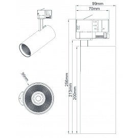 LED REF SINSKI JM-4070 30W 4000K 36° BELI TROFAZNI - Img 3