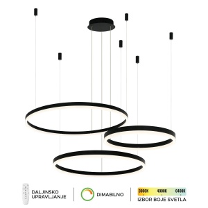 LED viseća lampa F2047-130C BK - Img 2