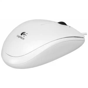 LOGITECH Opticki mis zicani beli 800dpi B100
