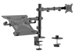 MA-DA-03 Gembird Podesivi stoni drzac za monitor tilt, 17-32 max.9kg + nosac za laptop - Img 1