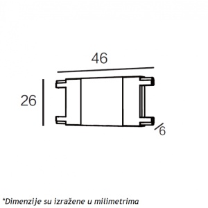 MAGNETIC SLIM KONEKTOR I CRNI (26-A-I)