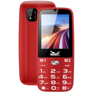 MeanIT Mobilni telefon, 2,4" ekran, Dual SIM, BT, SOS dugme - SENIOR 15, Crveni - Img 1