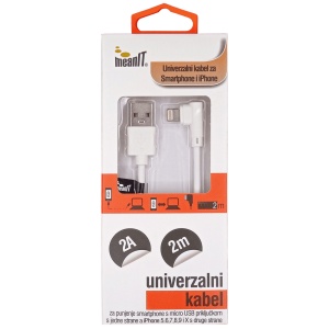 MeanIT USB kabl za smartphone i iPhone, FLIP, 1A - KABEL ZA SMARTPHONE/IPHONE