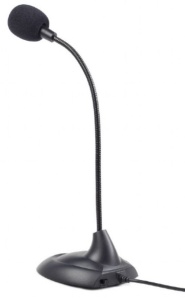 MIC-205 Gembird Desktop mikrofon, savitljivo telo, black, 3.5mm sa prekidacem - Img 1