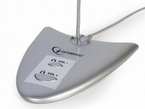MIC-DU-01 Gembird Desktop mikrofon sa integrisanom zvucnom karticom, savitljivo telo, silver, 3.5mm - Img 2