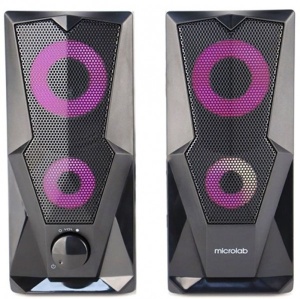 Microlab B27 Stereo zvucnici black, 10W RMS (2 x 5W), USB power, 3,5mm RGB - Img 1