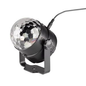 Mini RGB disko kugla 80mm, USB, do 100m2