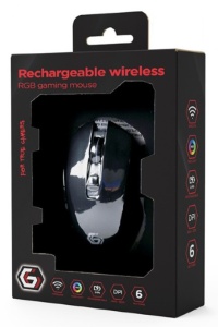 MUSGW-6BL-02 Gembird Punjivi bežièni RGB gaming miš sa 6 tastera Firebolt, 129mm, crni - Img 3