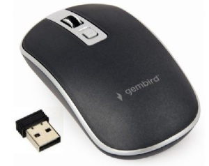 MUSW-4B-06-BS Gembird Bezicni mis 2,4GHz opticki USB 800-1600Dpi black/silver 115mm - Img 3