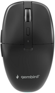 MUSW2-6B-0 Gembird Bezicni mis 2,4GHz+ Bluetooth opticki 800-1600Dpi 6-tastera crni 110mm