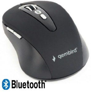 MUSWB-6B-01 Gembird Bezicni BLUETOOTH mis opticki USB 800-1600Dpi black 95mm - Img 1