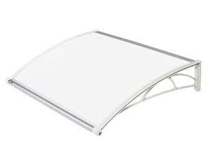 Nadstrešnica Za Vrata 82x120cm Bela Baza Ploča Opal 6mm