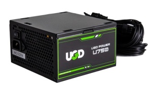 Napajanje U750W 750W UGD Power 12cm FAN, 20+4pin, 4+4pin, 6xSATA, 2xIDE, 4x6+2pin 80Plus, Black - Img 3