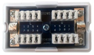 NCA-LSAS6-01 Gembird Cat.6 LAN coupler, LSA (Krone), shielded (silver color)