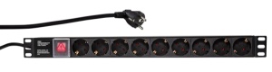 Produzni kabl sa zastitom 9 uticnica 16A, PDU 1U, aluminium sa zastitom, 2m (3)