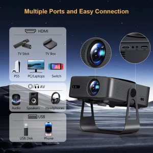 Projektor Zeus P7-Ultra FHD/LED LCD/7000LUM(400ANSI)/DuaWiFi/mirac/BT/HDMI/USB/zvuč/Android 12 - Img 2