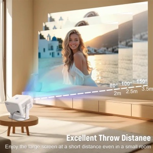 Projektor Zeus Z-R5 FHD 1920X1080/LEDLCD/6000LUM(350ANSI)/DuaWiFi/mirac/BT/HDMI/USB/AV/zv - Img 2