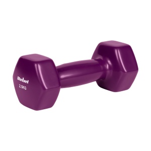 REBEL ACTIVE Bučice tegovi za ruke HEX liveni vinilni par 2x2.5kg RBA-2340-2.5 - Img 3