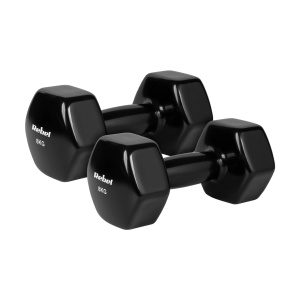 REBEL ACTIVE Bučice tegovi za ruke HEX liveni vinilni par 2x8kg RBA-2340-8