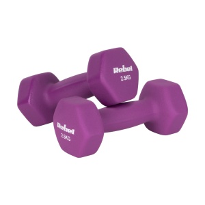 REBEL ACTIVE Neopren HEX bučice, par 2x2.5 kg, model RBA-2330-2.5 - Img 2