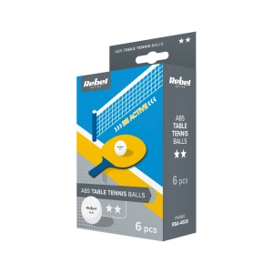 REBEL ACTIVE Set loptica za stoni tenis (pingpong) 2★, ABS materijal, 6 kom, model RBA-4008 - Img 2