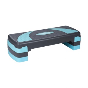 REBEL ACTIVE Step klupa za aerobik i fitnes sa 3 nivoa visine crno-plava RBA-3225-BL