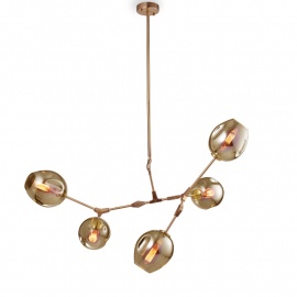 RUSTIK 91 LUSTER 5*E27 MESING - Img 2