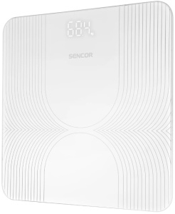 SENCOR vaga SBS 2475WH,kaljeno staklo,do 180 kg,bela,LED displej - Img 2
