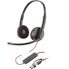 Slušalice žične HP Poly 3225 USB-C+3.5mm Plug+USB-C/A crne 8X229AA