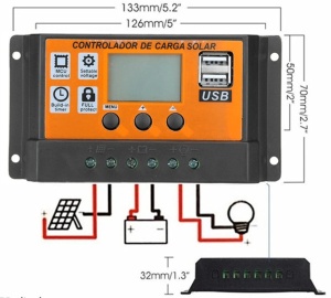 SOL-CONTROL30AO GMB MPPT automatski solarni kontroler punjenja baterije100A/50A/30A/20A/10A LCD Dual - Img 3